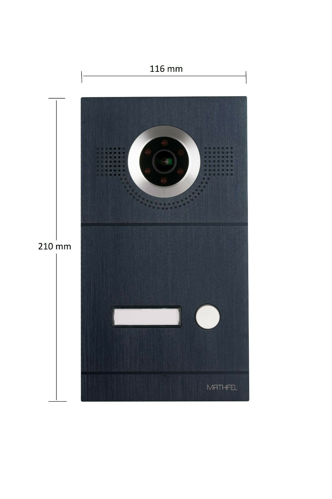4 Draht Video Türsprechanlage Anthrazit, 170 Grad HD