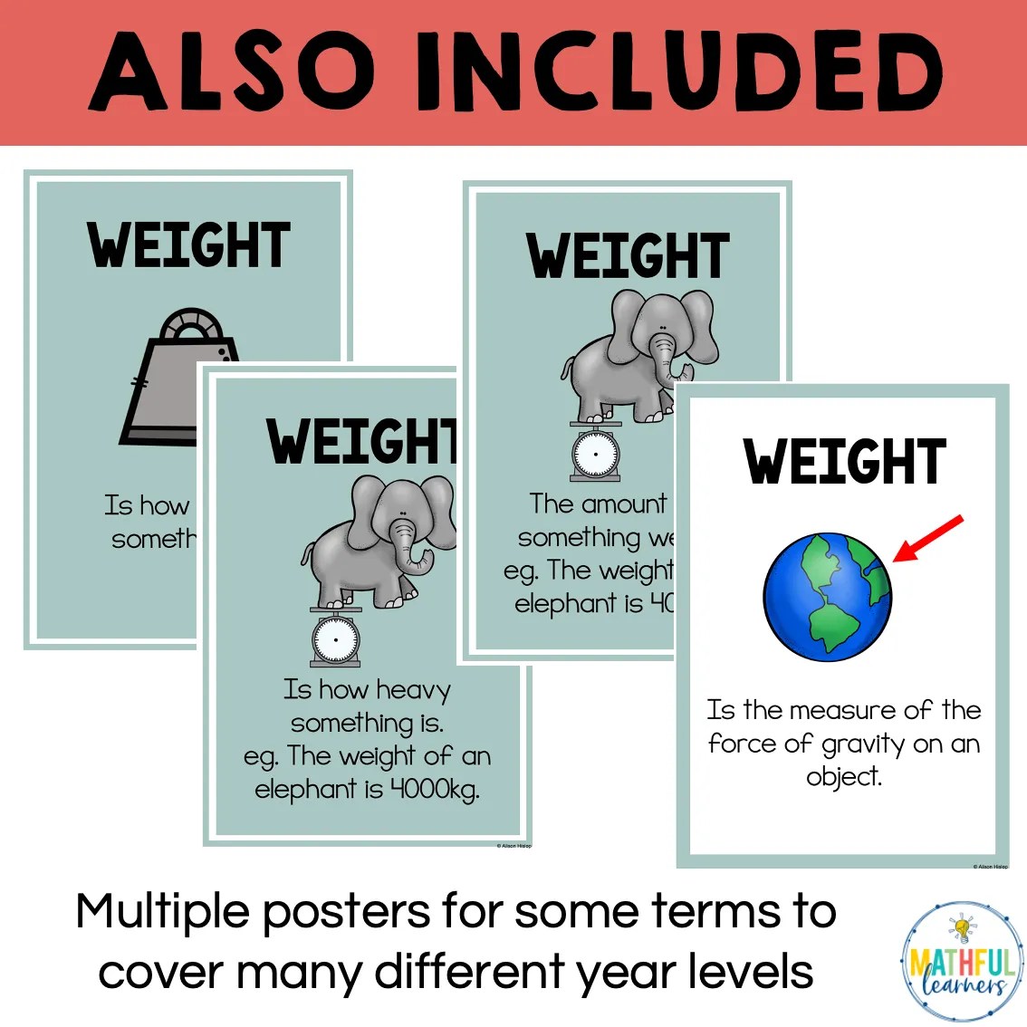 Measuring Weight and Mass Posters Measurement Math Display Mathful Learners