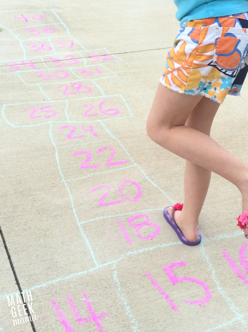 Simple Multiplication Game for 2nd Grade Skip Counting Hopscotch