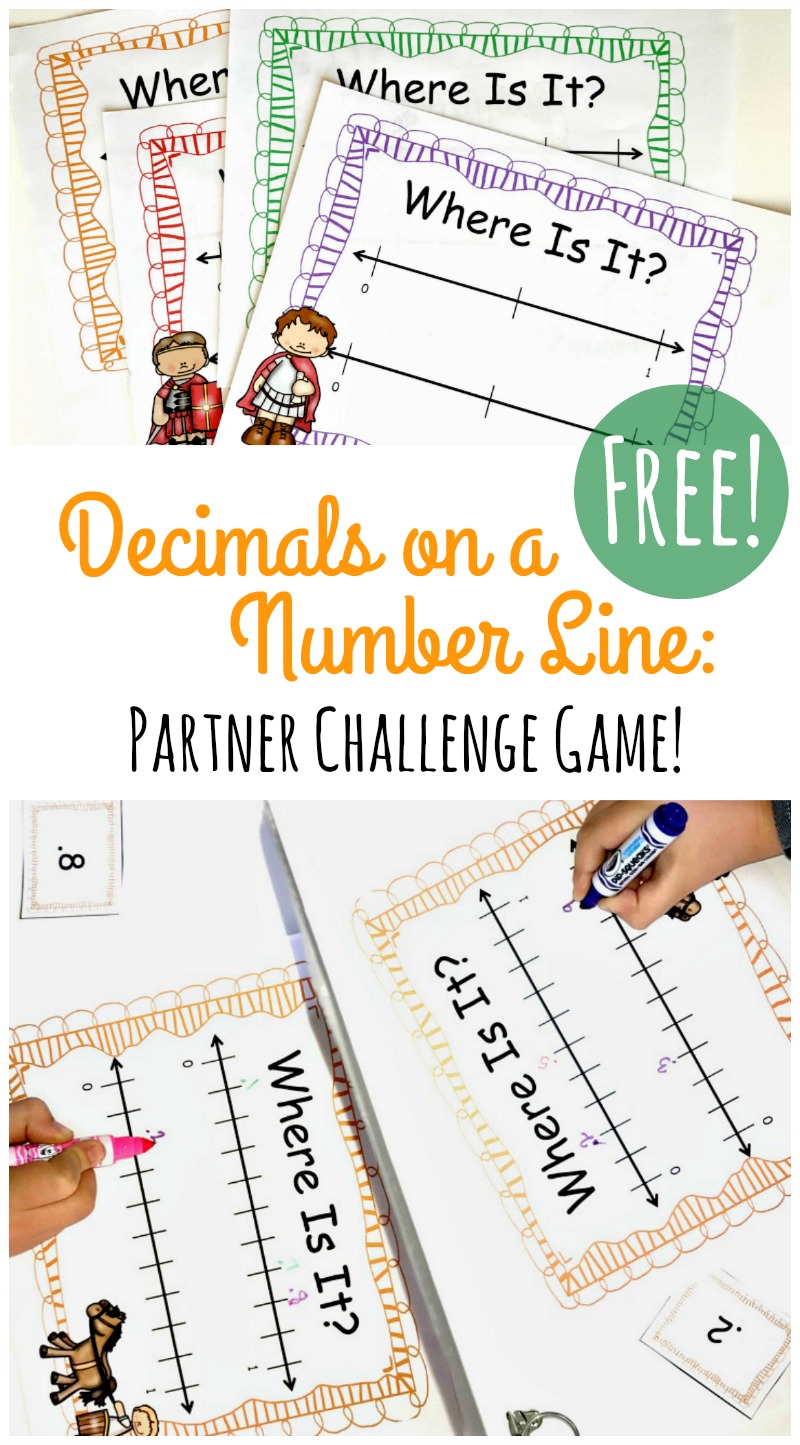 Decimals on a Number Line Game that Kids LOVE! {FREE}