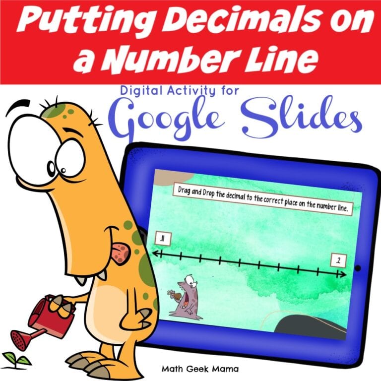 Decimals on a Number Line DIGITAL Activity for Kids Math Geek Mama