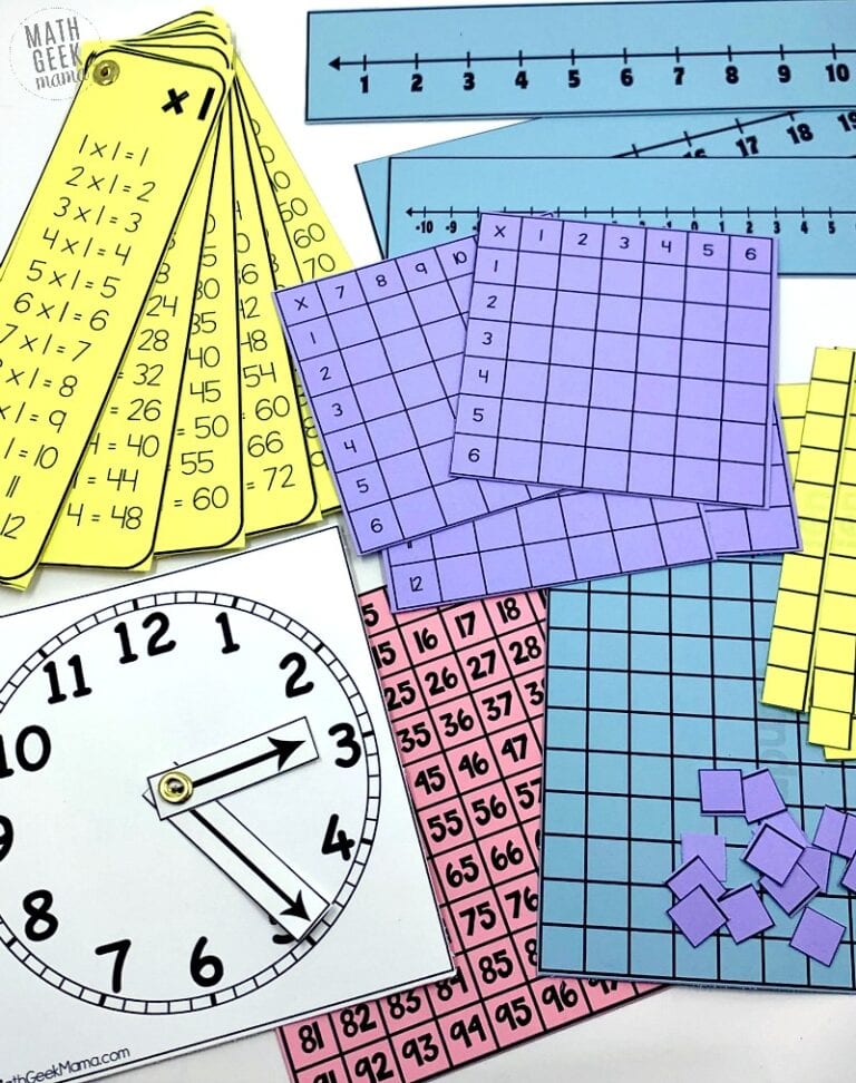 Printable Math Manipulatives FREE Download