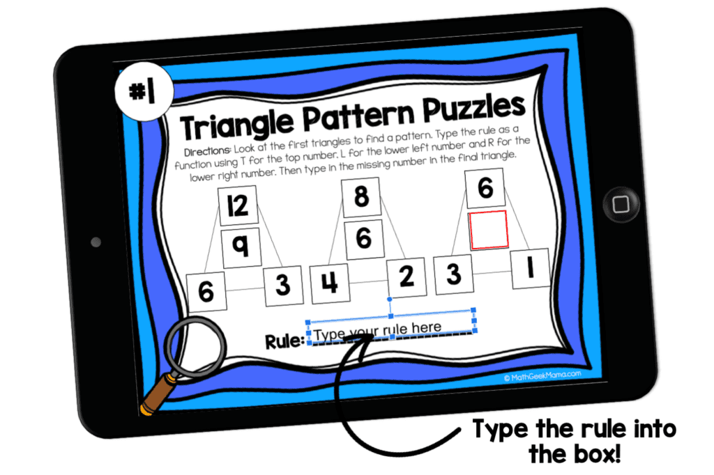 Pattern Puzzles to Build Algebraic Thinking DIGITAL Puzzles for 3rd5th