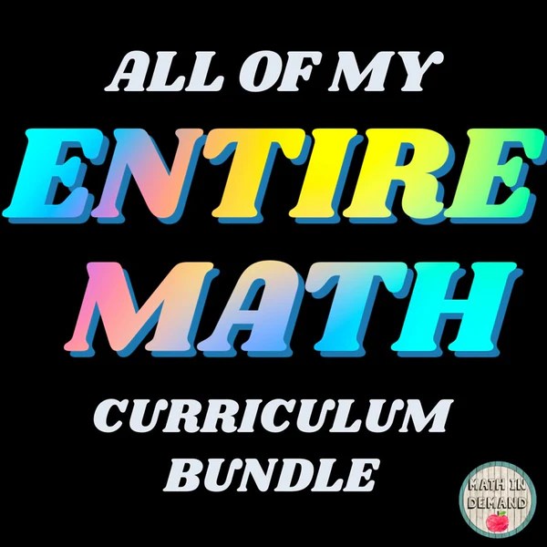 Entire Math Curriculum Math in Demand