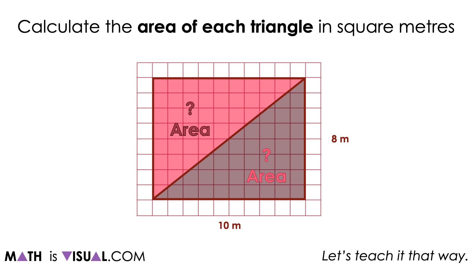 Visualizing The Area of a Triangle Formula Number Talk Prompts