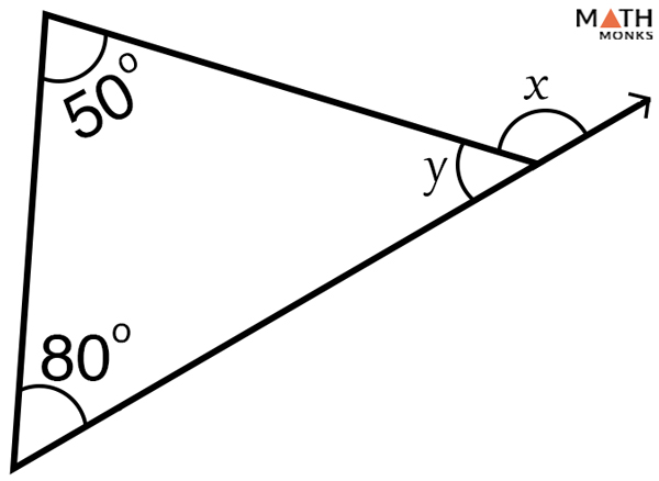 Exterior Angle of a Triangle – Definition, Theorem, Proof, Examples