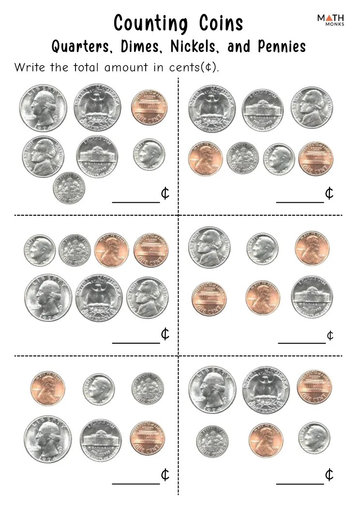 Money Worksheets Math Monks