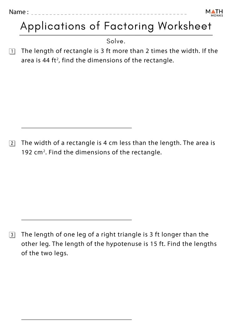 Factoring Worksheets - Math Monks