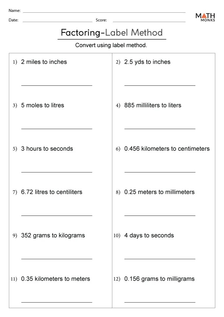 Factors Worksheets - Math Monks