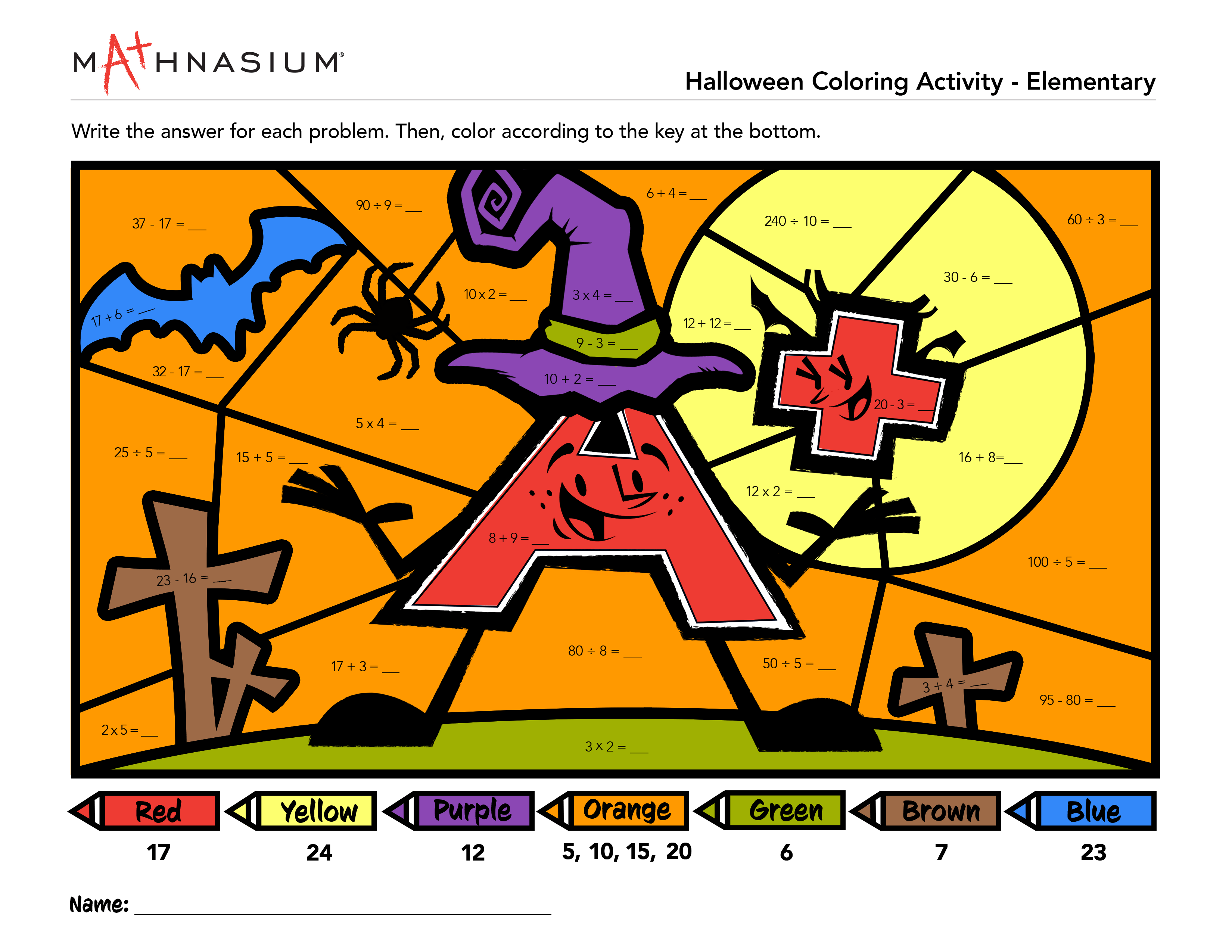 Halloween 2024 Mystery Coloring and Graphing Activities!