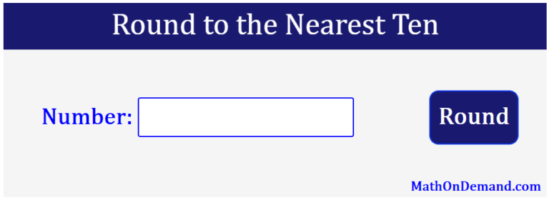 85 rounded to the nearest ten - MathOnDemand.com