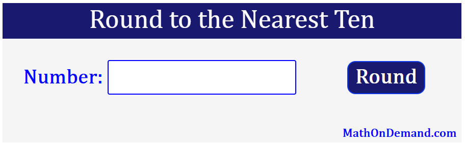 991 rounded to the nearest ten - MathOnDemand.com