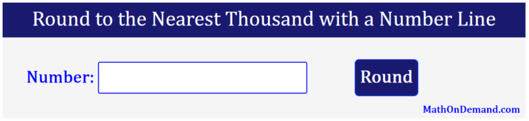 2,617 rounded to the nearest thousand with a number line