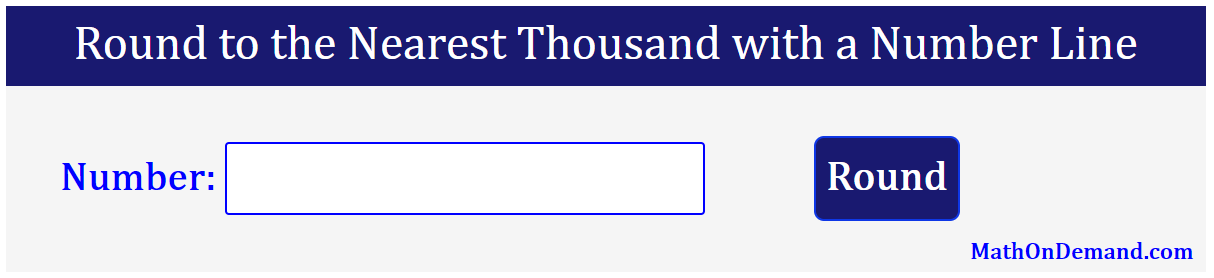 56,857 rounded to the nearest thousand with a number line