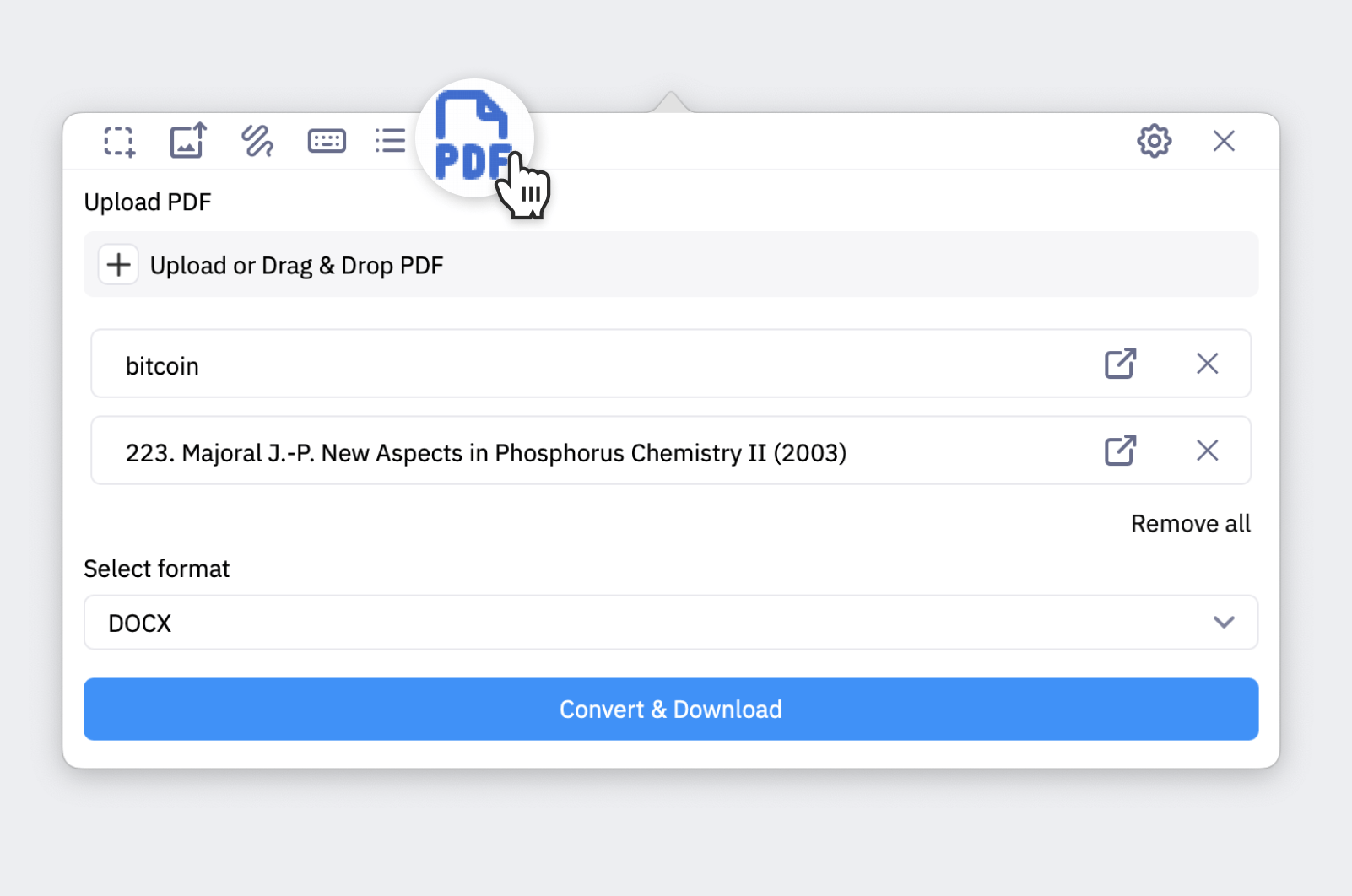 PDF Conversion is now supported in the Snipping Tool!