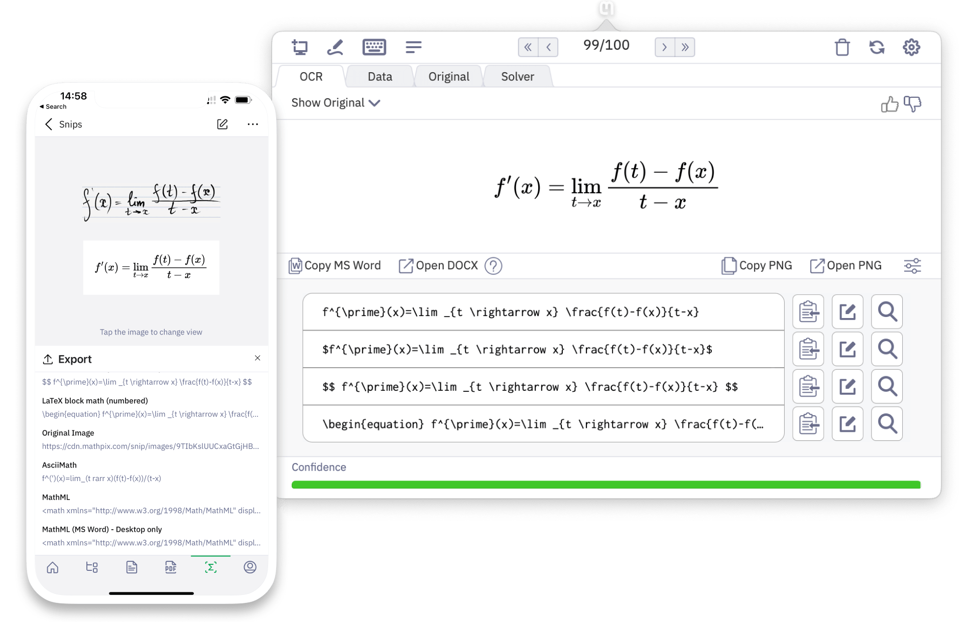 Mathpix AI powered handwriting recognition, document conversion, and
