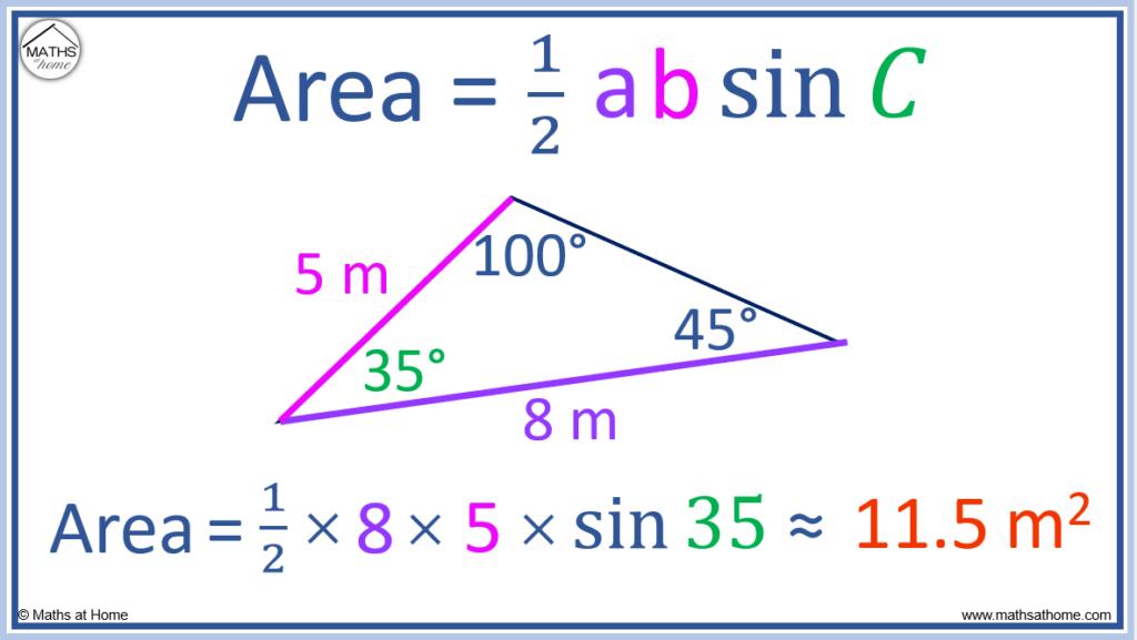 How to Find the Area of a Triangle Using the Sine Rule