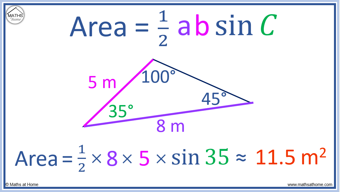 How to Find the Area of a Triangle Using the Sine Rule