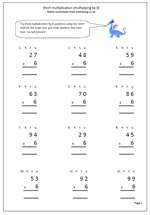 Short Multiplication By 6 – Maths Blog