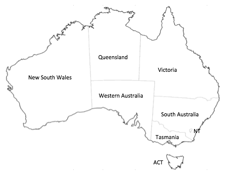 Outline Of Australia With States What If The Largest States Of Australia Had The Biggest Populations? - Mathsclass