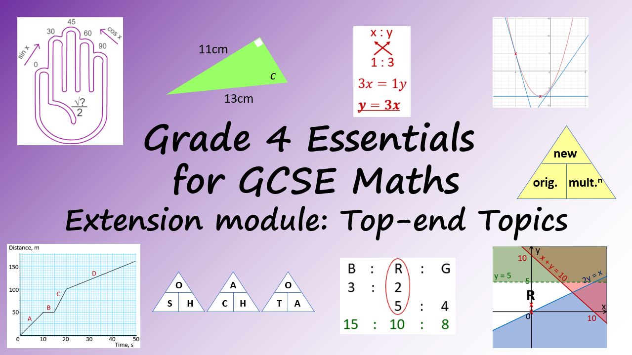 Grade 4 Essentials for GCSE Maths Extension Module Topend Topics Maths courses from B28