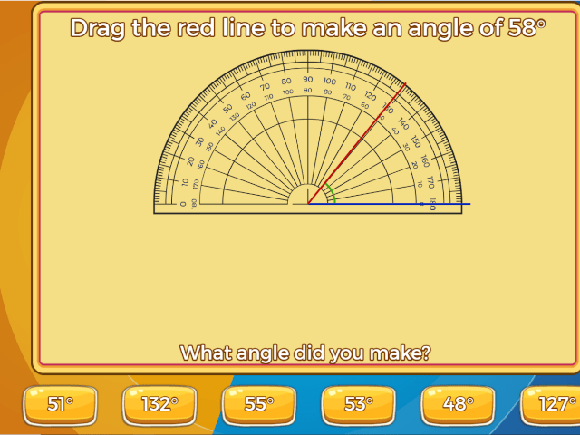 Estimate angles, and use a protractor to measure and draw them, on their own and in shapes