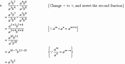 Index Law for Division