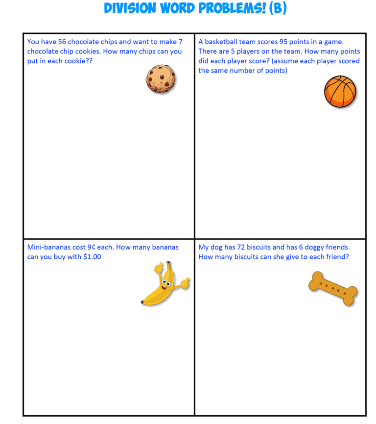 Division Word Problems! (B) Mr. R.'s World of Math