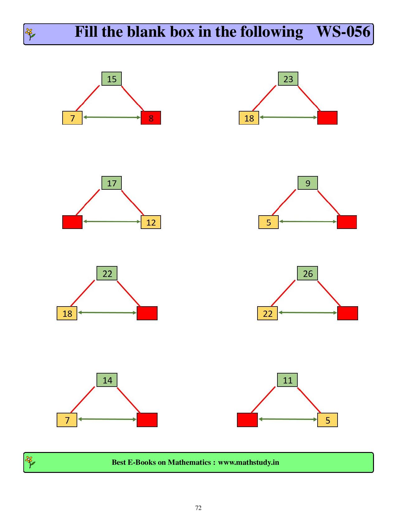 Best Math Workbook For 1st Grade-Printable Worksheets - Mathematics- E