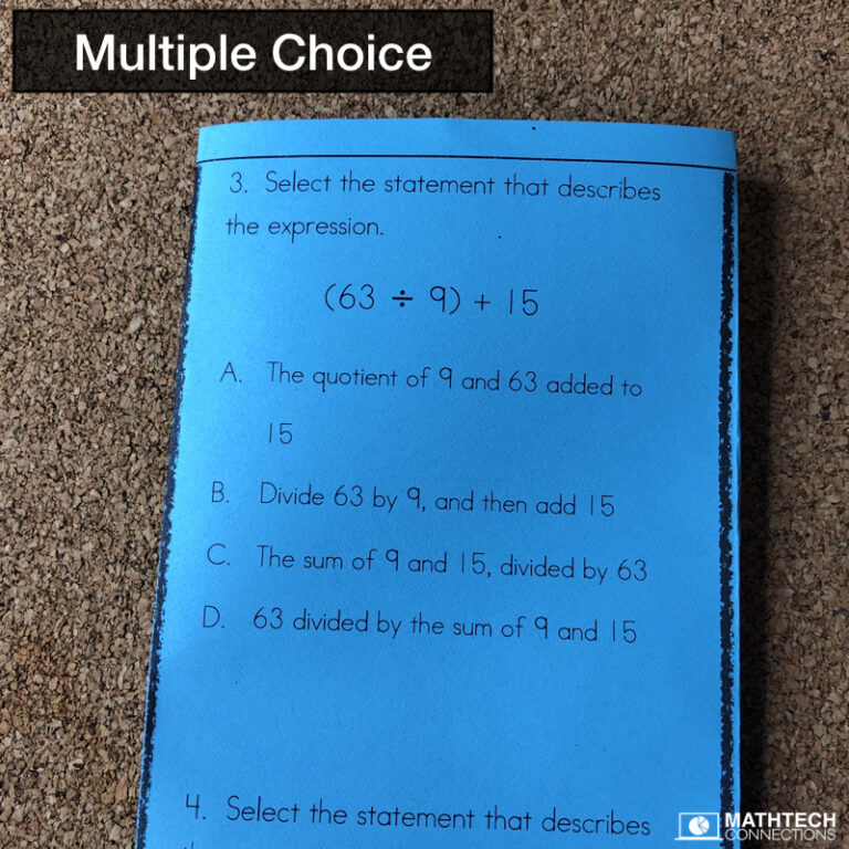 Math Review TriFolds Math Tech Connections