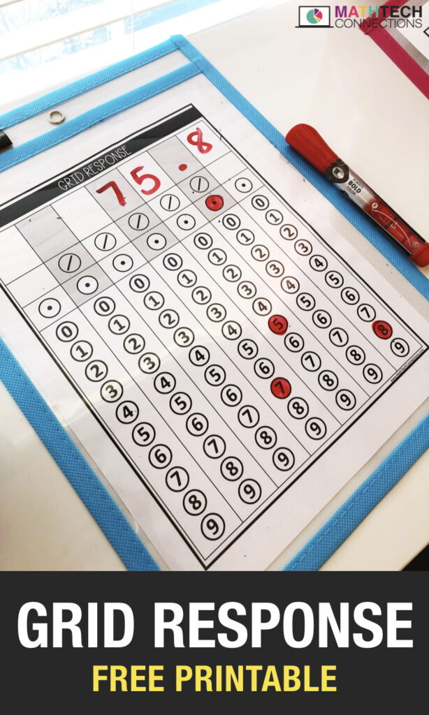 Grid Response Free Printable Math Tech Connections