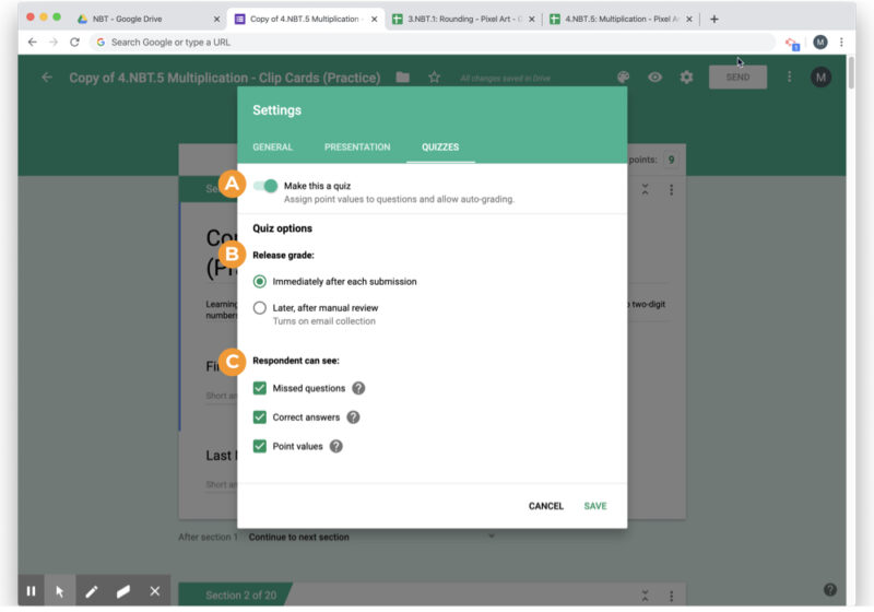 A Look at Google Forms Settings Math Tech Connections