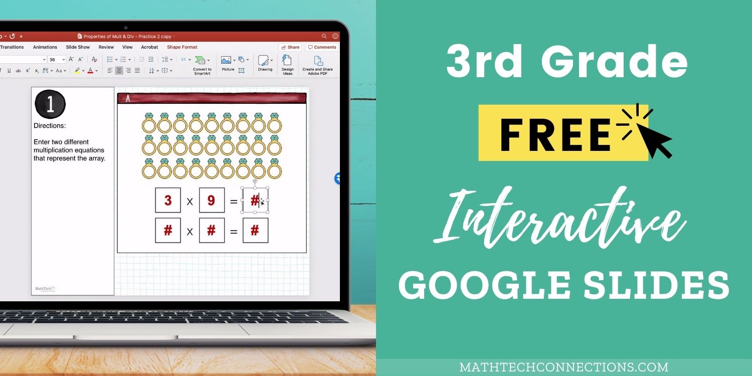 3rd Grade Google Slides FREE Math Tech Connections