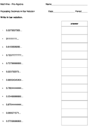 Repeating Decimals - MathVine.com