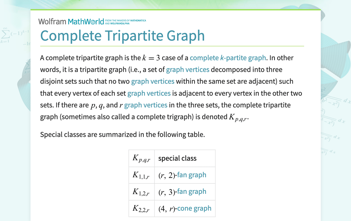 Complete Tripartite Graph from Wolfram MathWorld