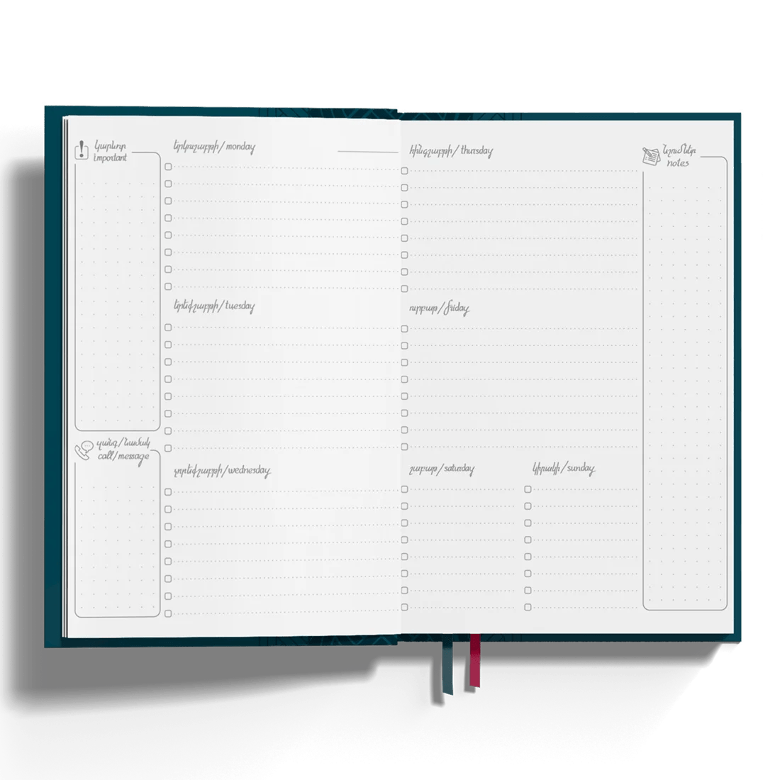 Weekly Planner w Eco Pen Plan your week ahead Shop Online