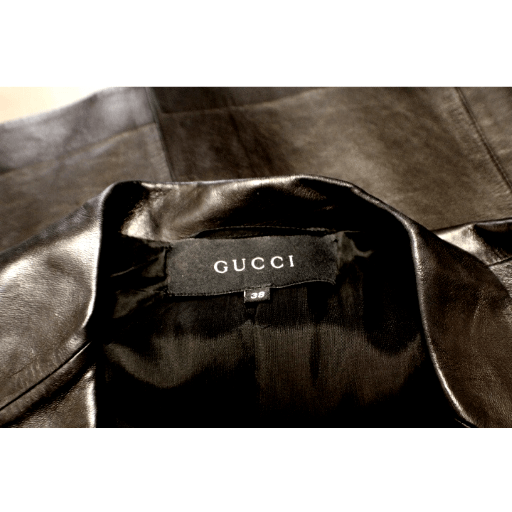 GUCCI Women Leather Jacket SZ 38 Matiell Consignment Boutique