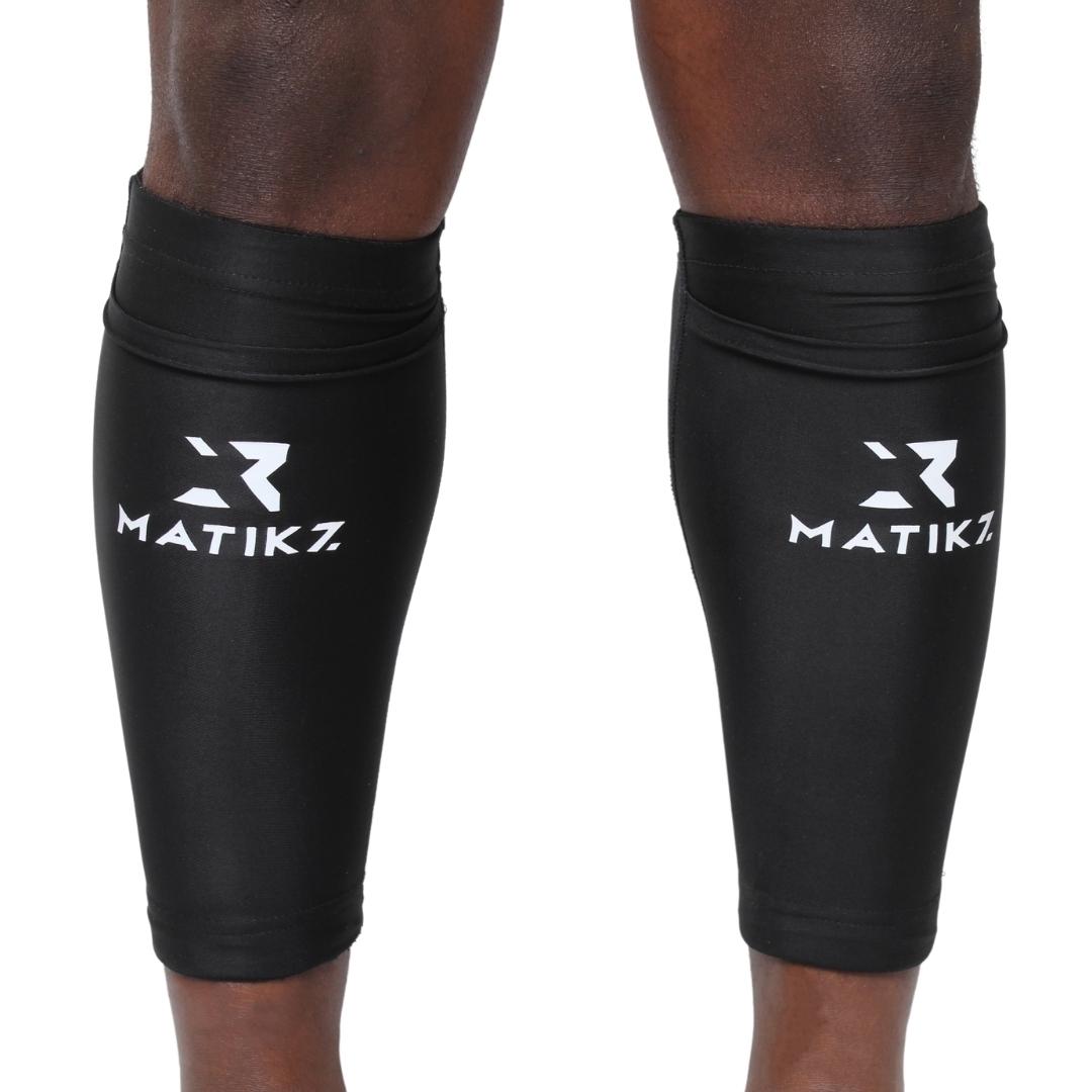 Pro Shin Guard Sleeve Black Matikz Football Store UK
