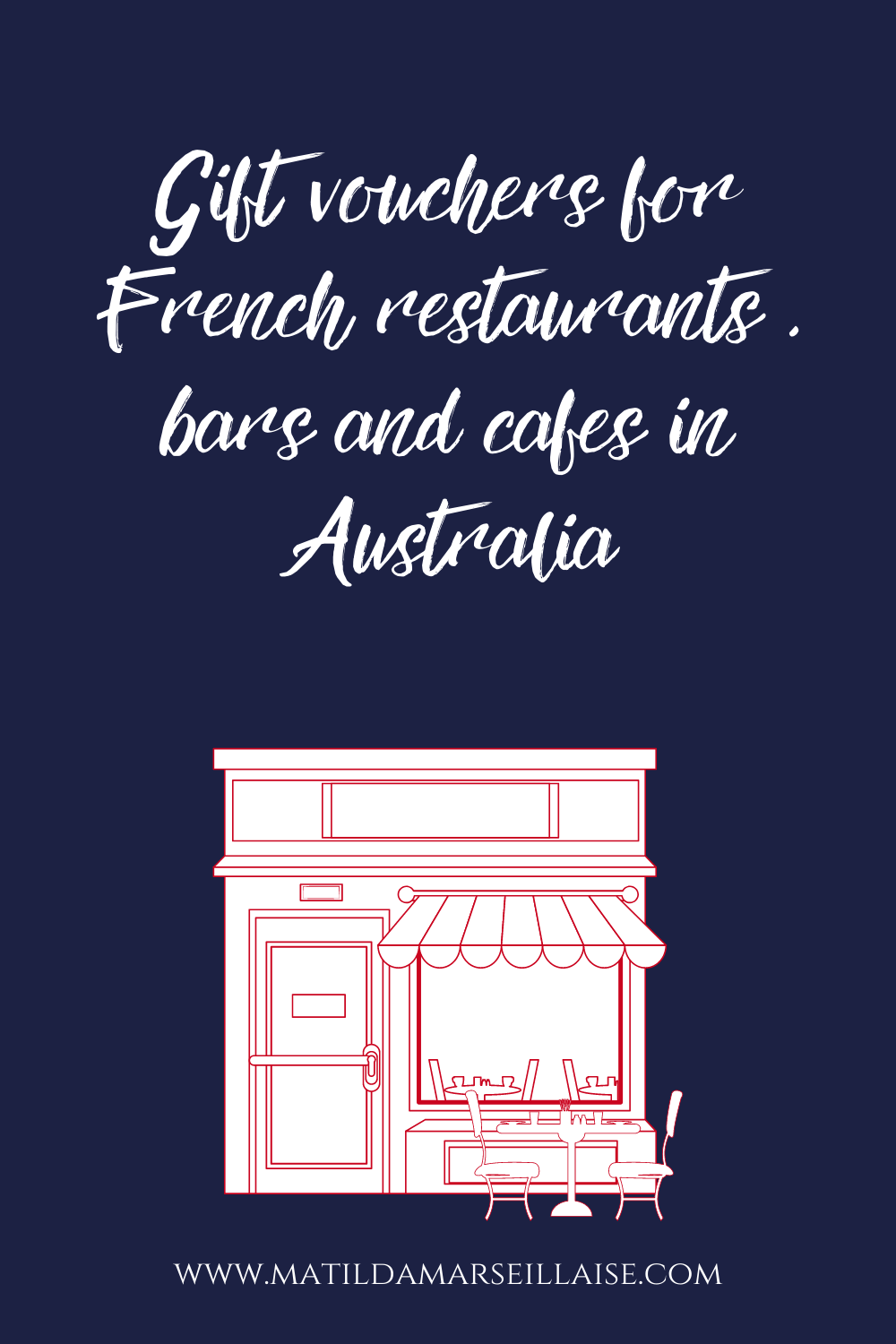 Gift vouchers for French Restaurants and Cafés in Australia Matilda