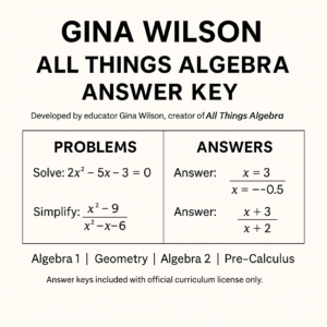 Gina Wilson All Things Algebra Answer Key: Learning for Math