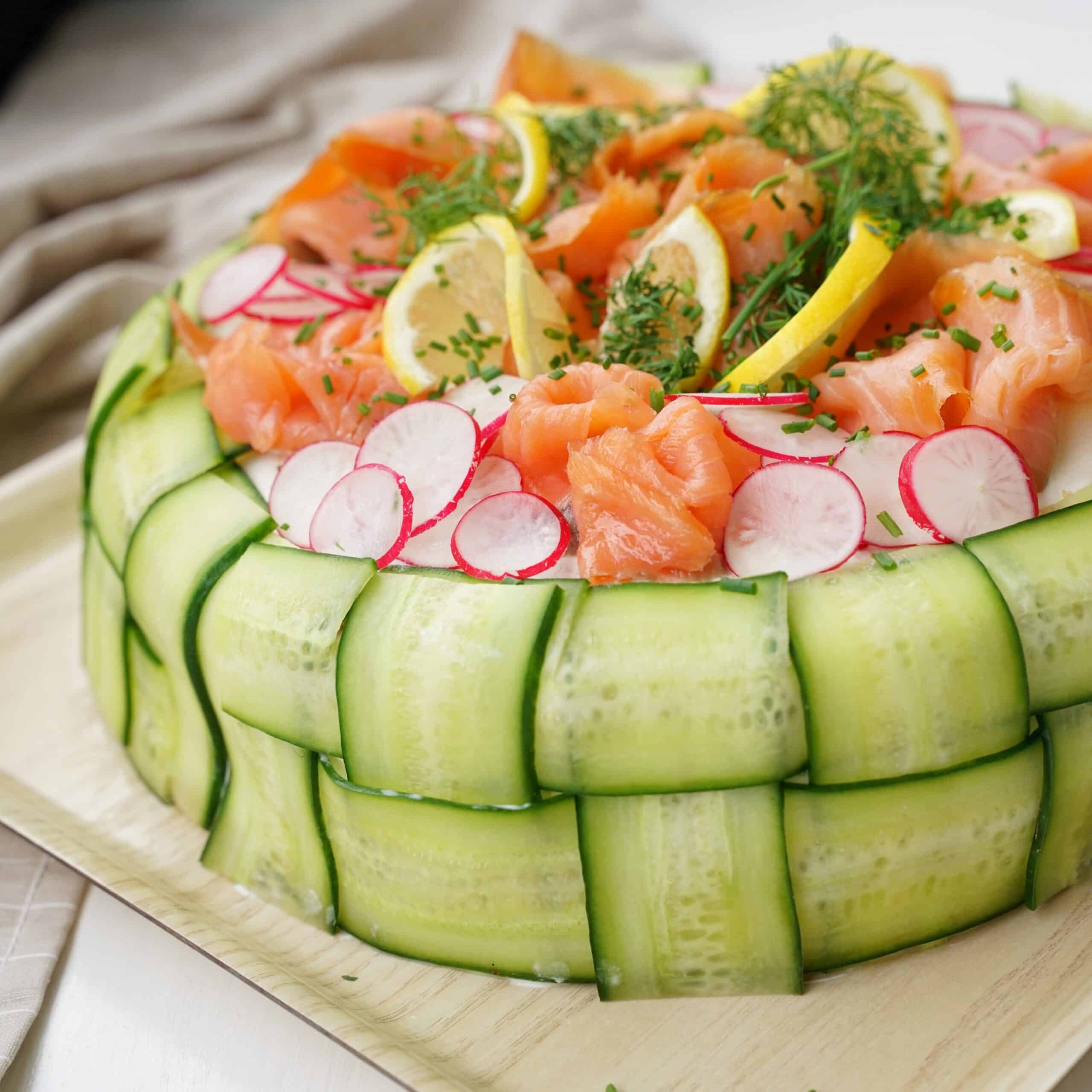 Fräsch Smörgåstårta Med Lax - Matinspo.se
