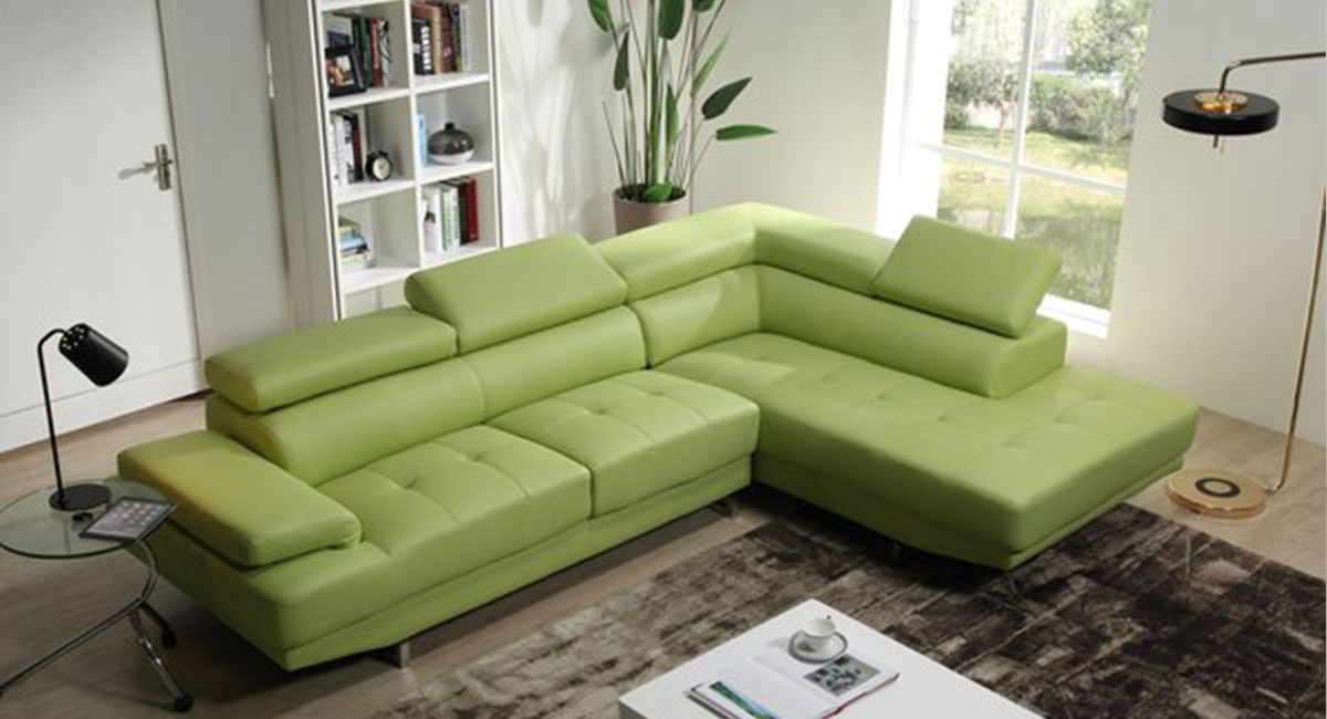 Mia Modern Sectional (Lime Green) matisseco