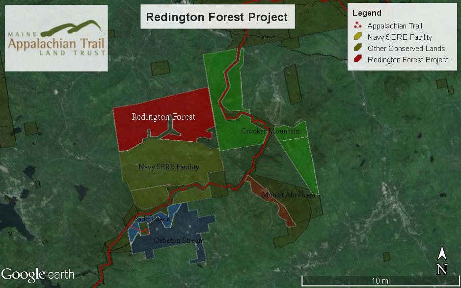 Redington Township Maine Map Maine A.T. Land Trust Project Map2 Maine Appalachian Trail Land Trust