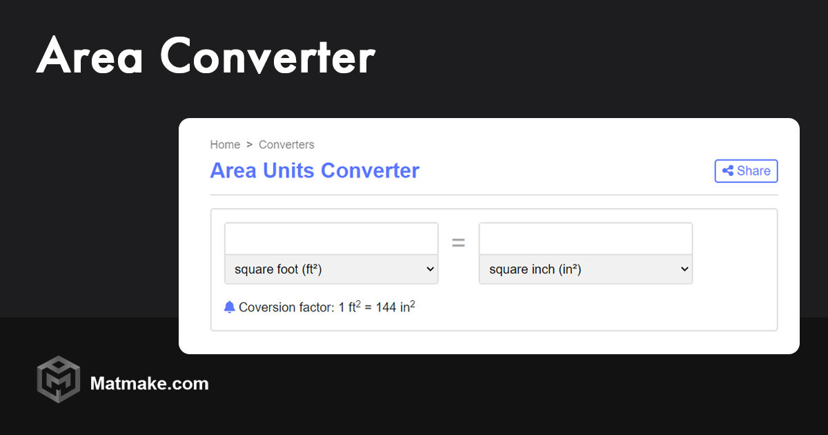 Area Converter Matmake