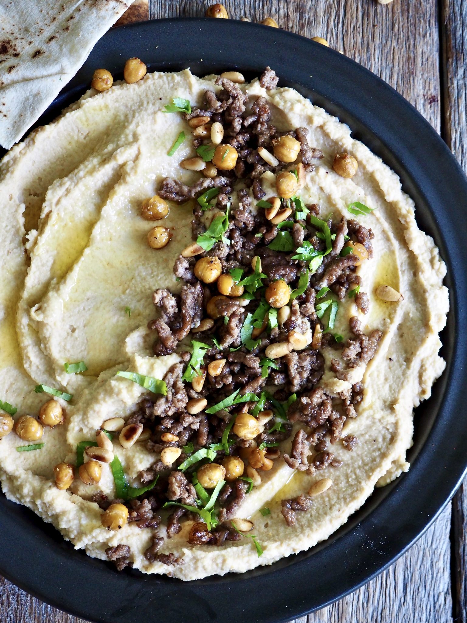 Hummus med kjøttdeig Mat På Bordet