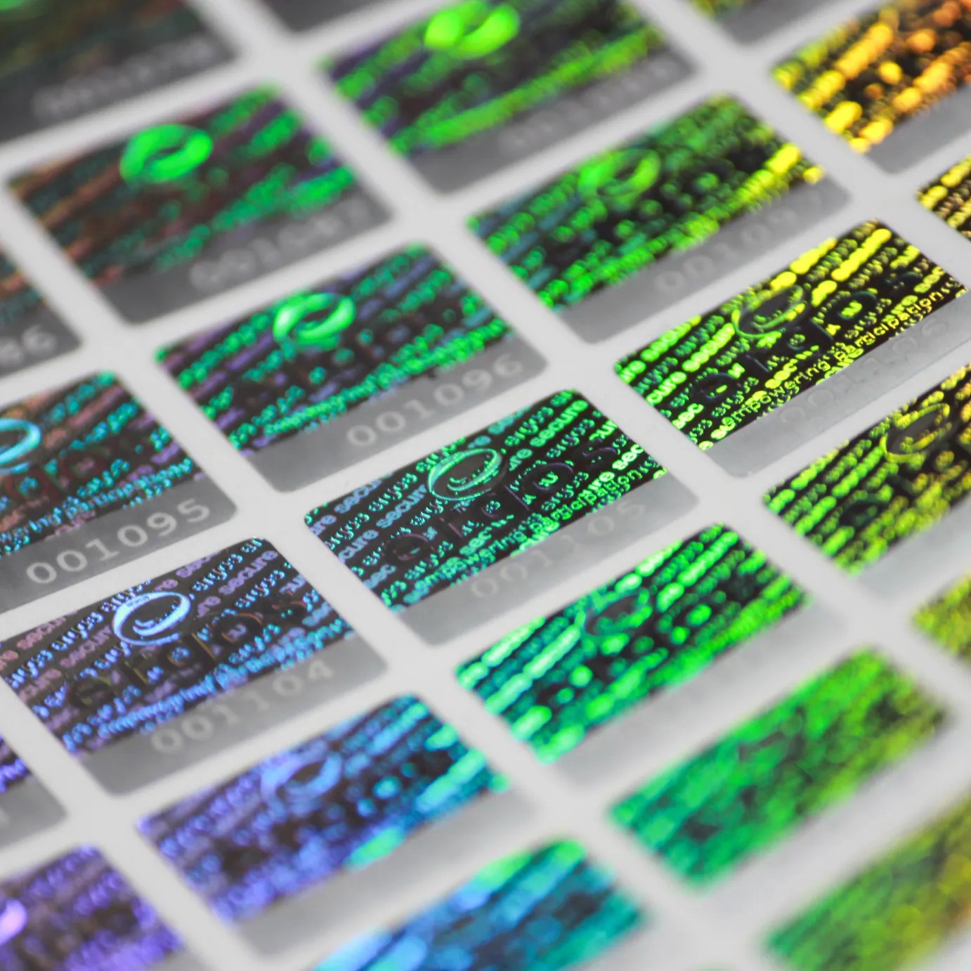 Best Serial Number Hologram Stickers makers Matrix Hologram