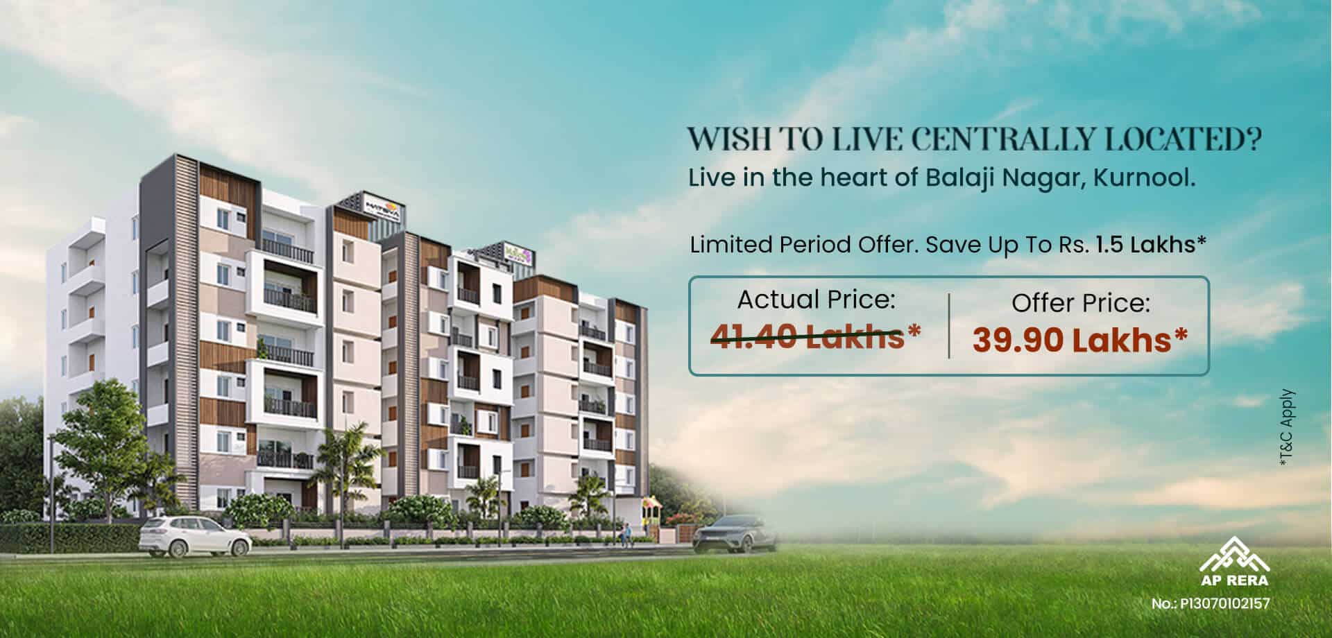 2 & 3 BHK Apartments for Sale in Balaji Nagar, Kurnool Mallow Heights