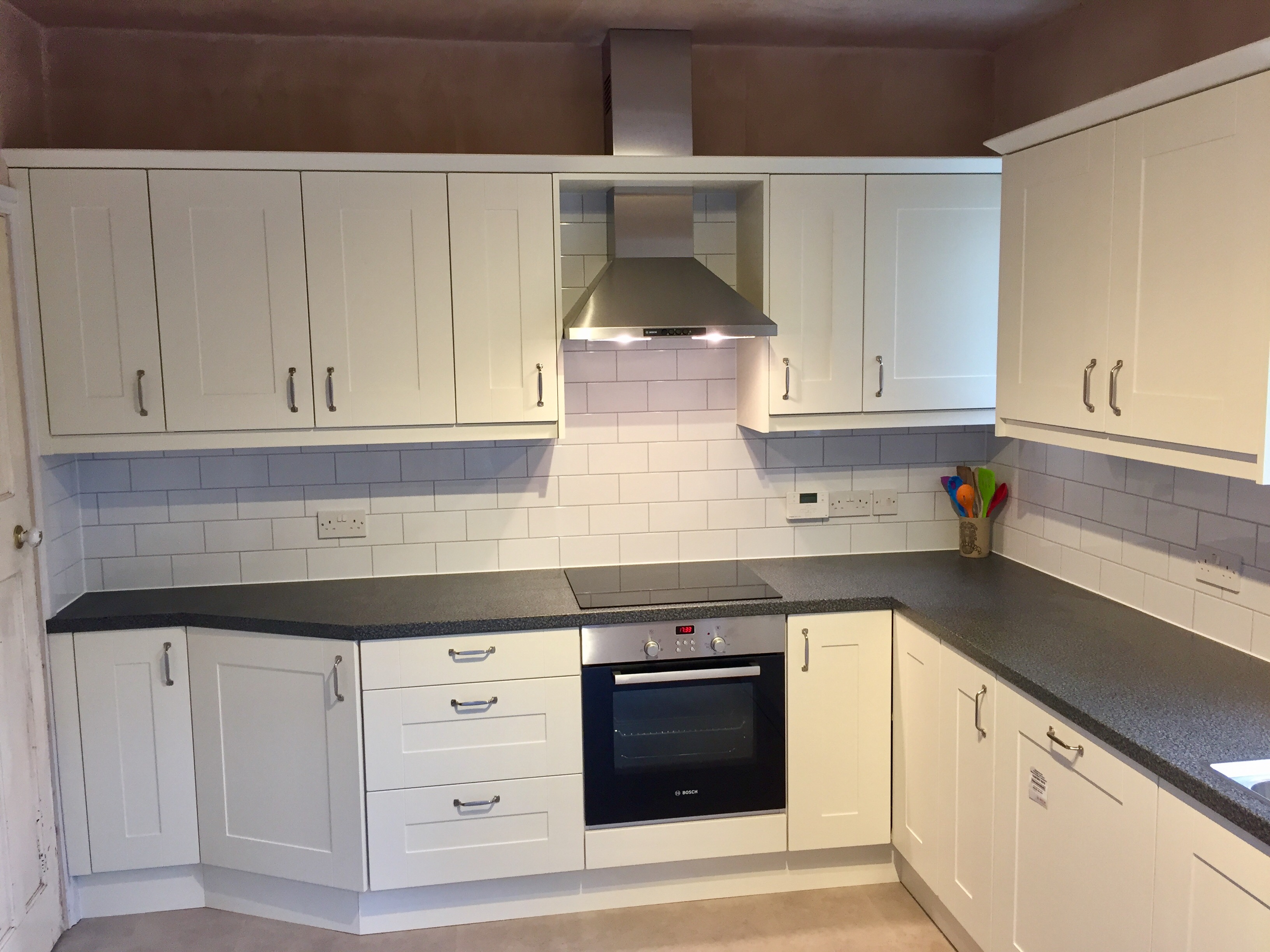 Kitchen Refit with Ivory Shaker Doors and Metro Tiles Matt James Home