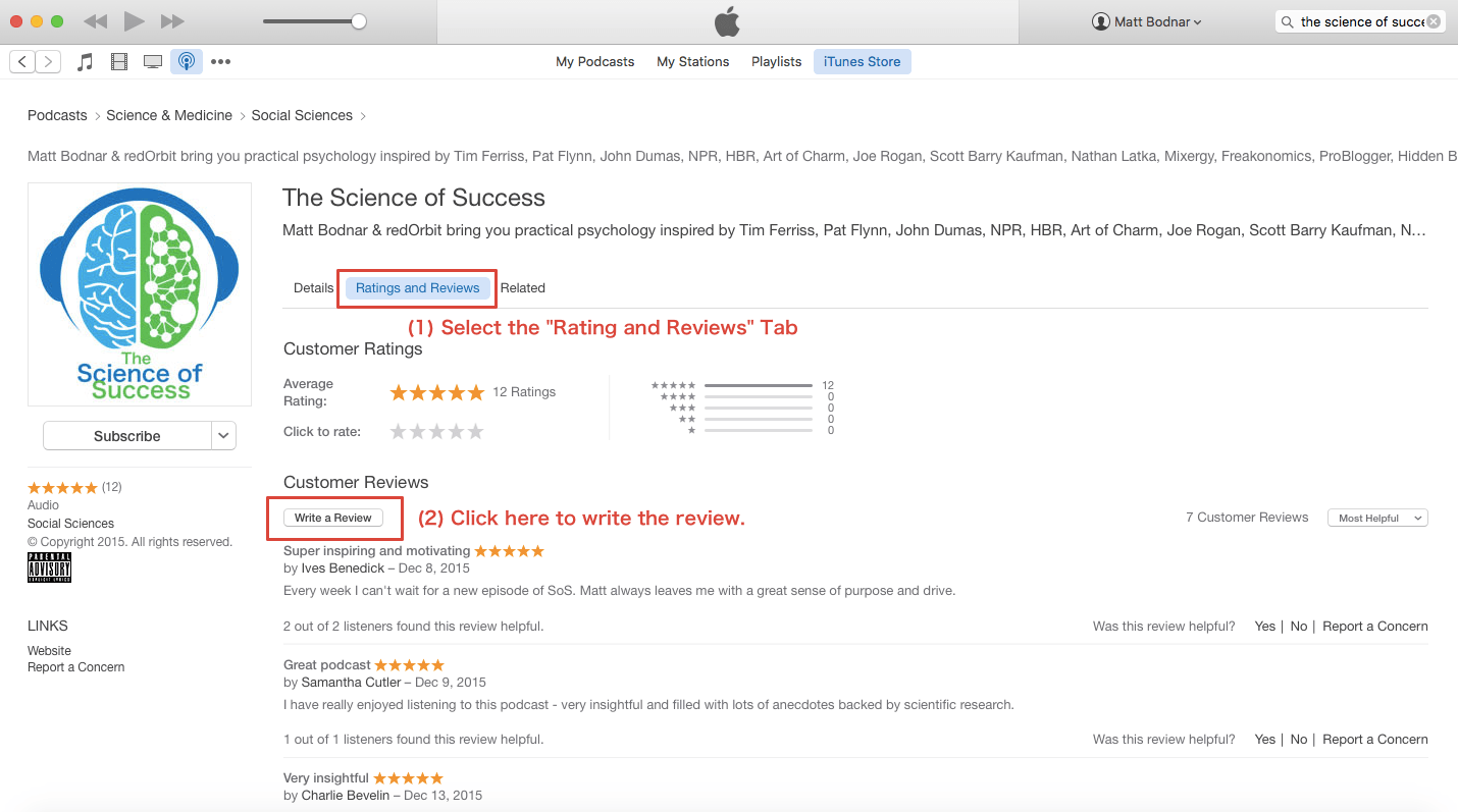 How To Leave A Podcast Review Matt Bodnar
