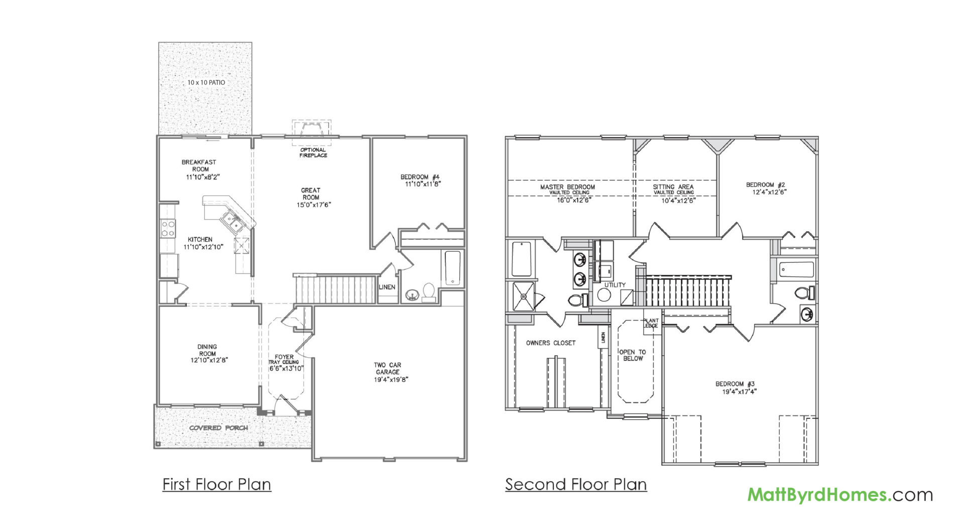 The 2550 Plan Matt Byrd Homes Matt Byrd Homes
